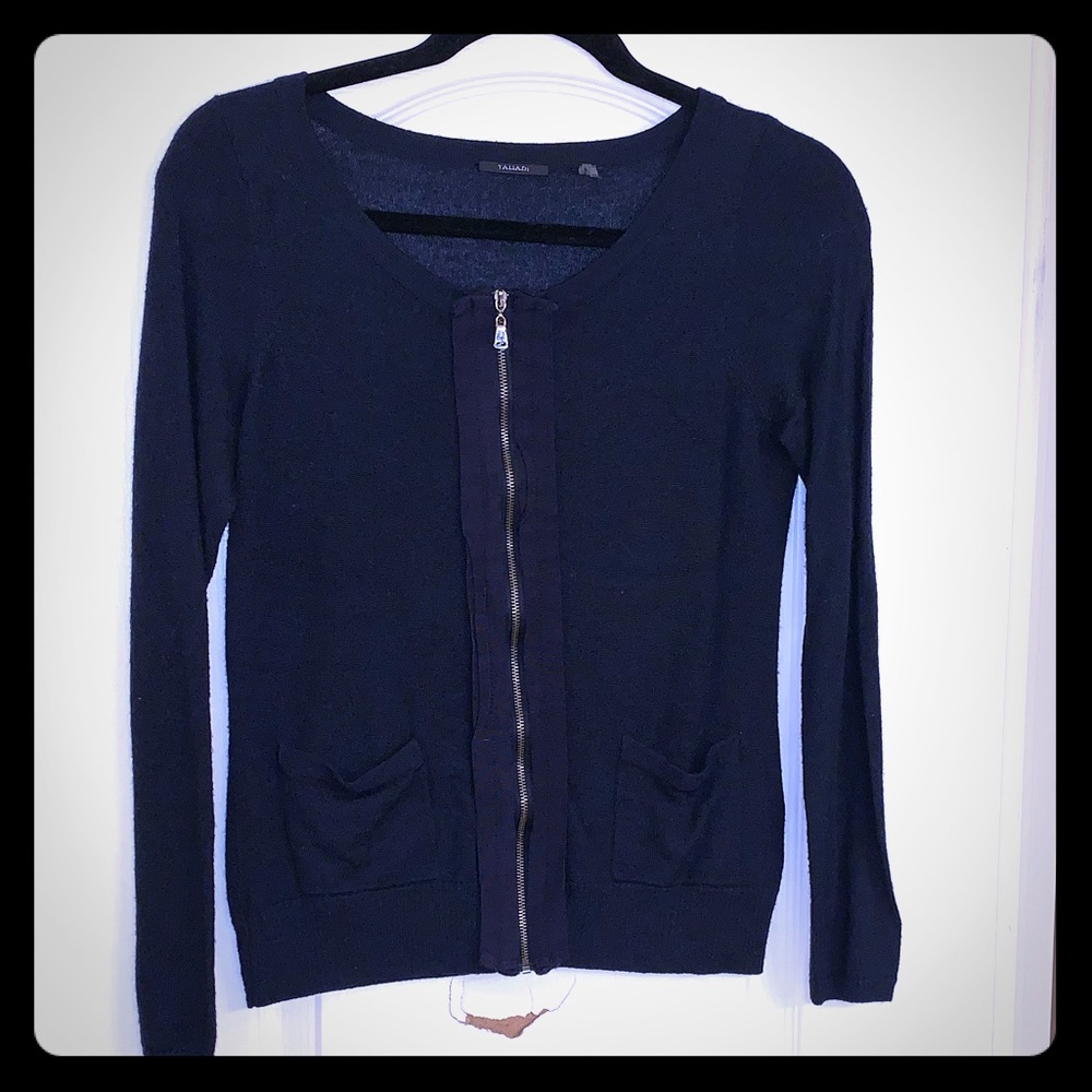 TAHARI, zip up cardigan